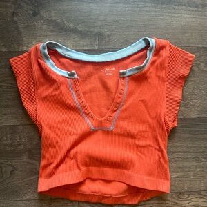 Out From Under Go For Gold Seamless Top Orange/Blue